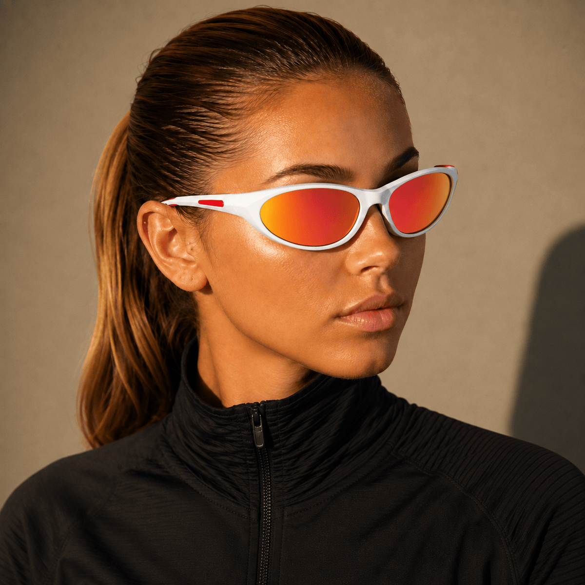 Lunettes de Sport - Cyclisme Ovales Rouges