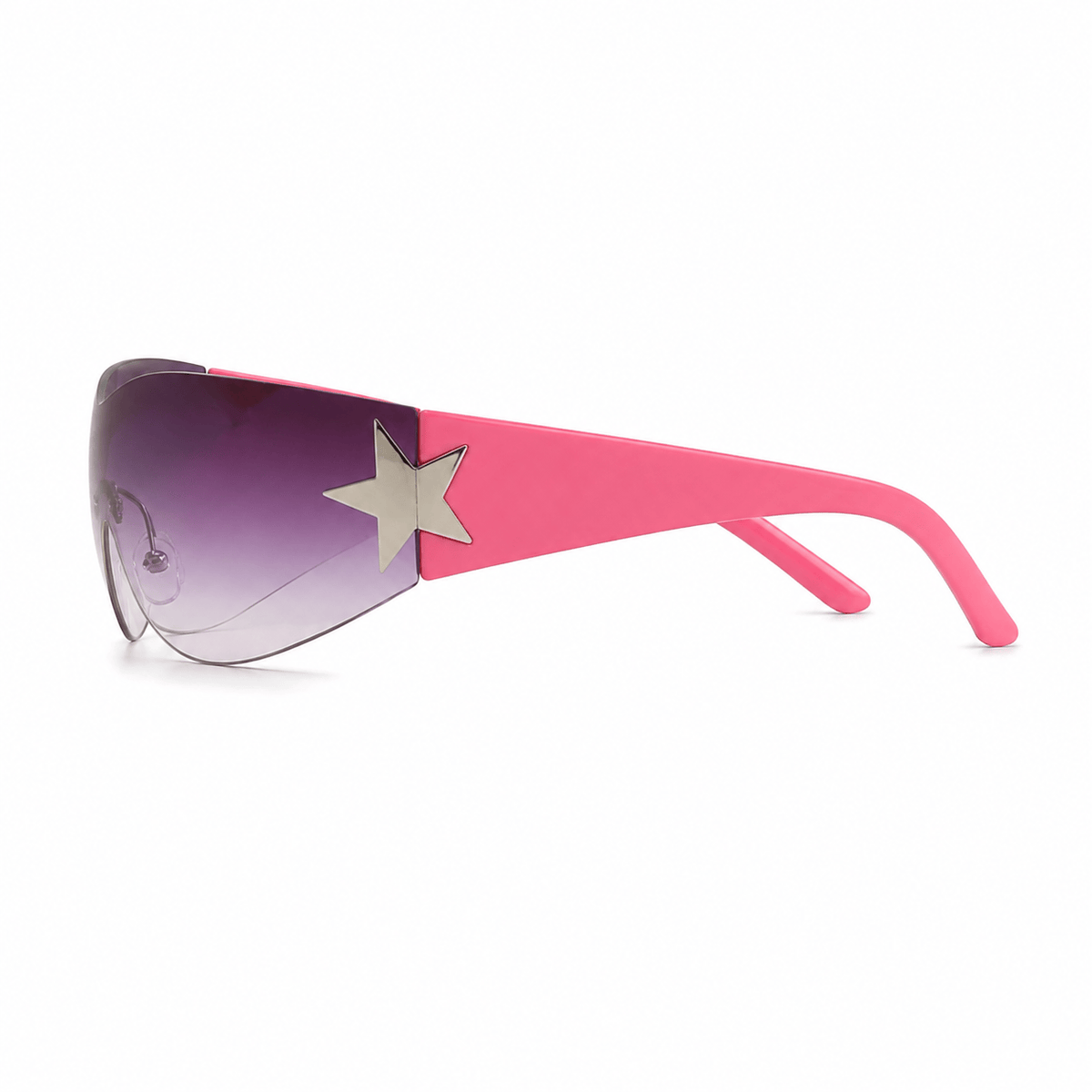 Lunettes de Soleil Futuristes - Étoile Rose