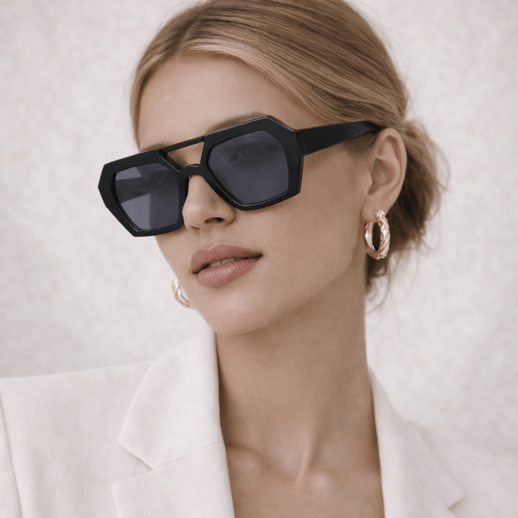 Lunettes de Soleil – Carrées Oversize Noires