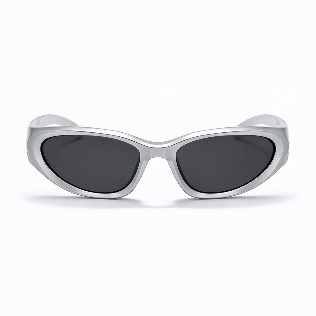 Lunettes de Soleil - Futuristes Noires & Argentées