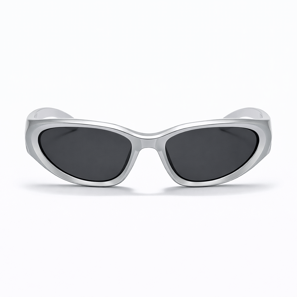 Lunettes de Soleil - Futuristes Noires & Argentées