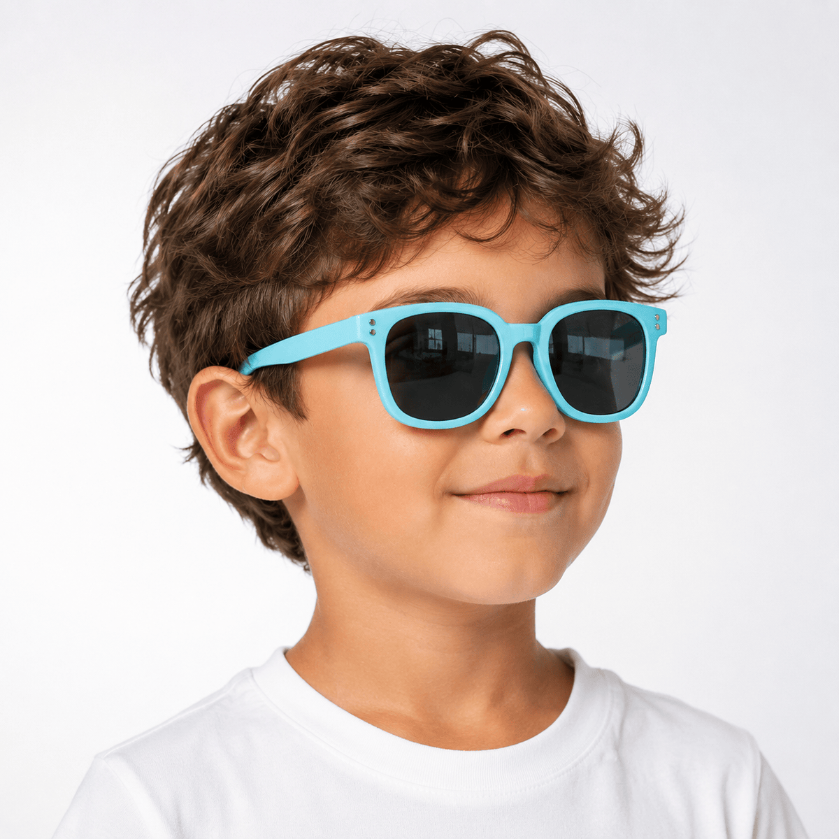 Lunettes de Soleil Enfants - Carrées Bleues