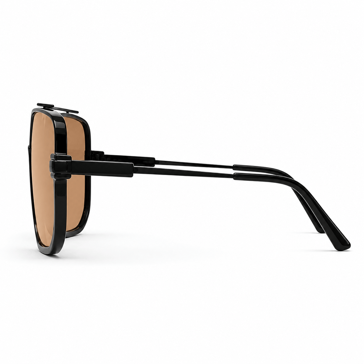 Lunettes de Soleil Aviateur - Carrée Marron Dégradé