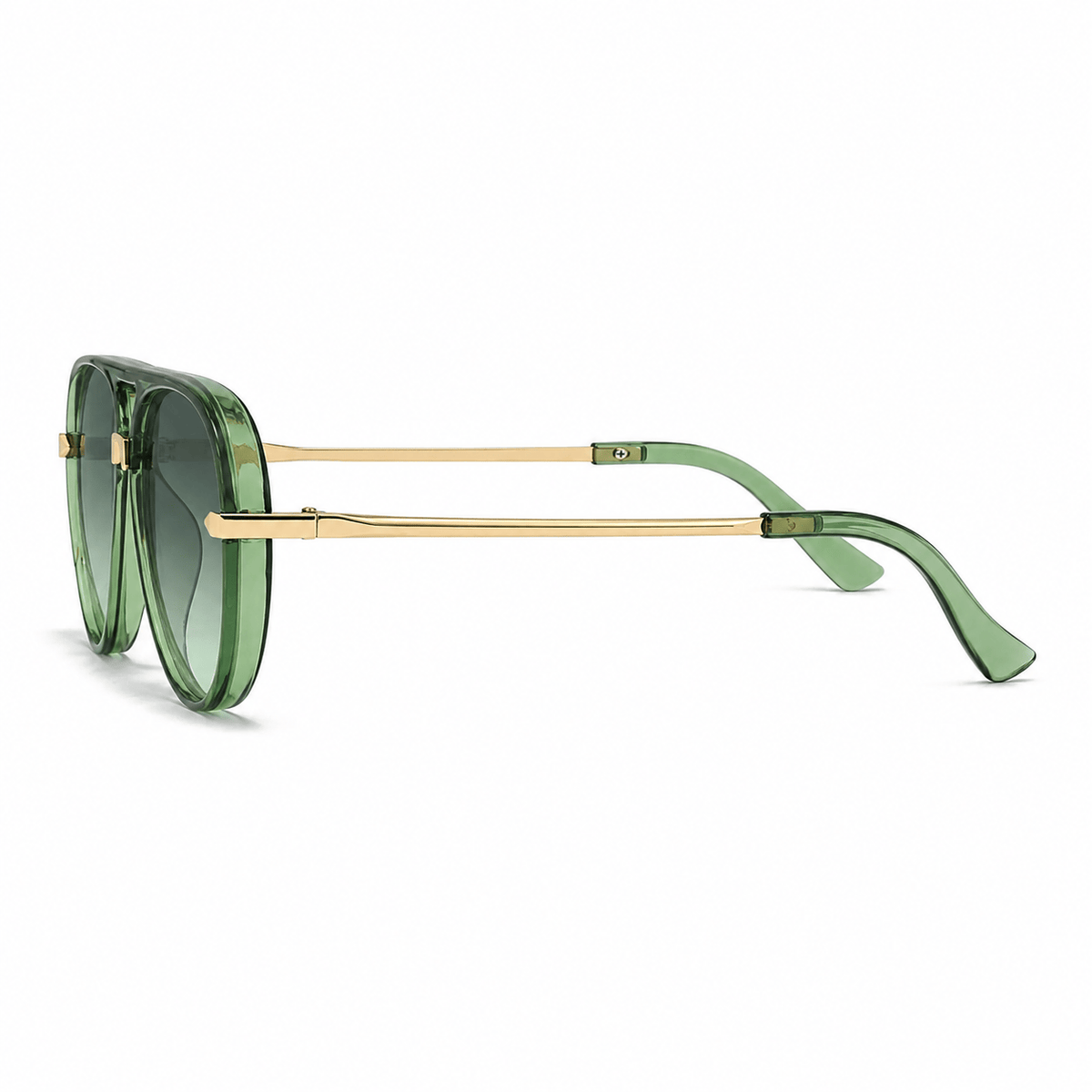 Lunettes de Soleil Aviateur Solena Vert Sauge profil