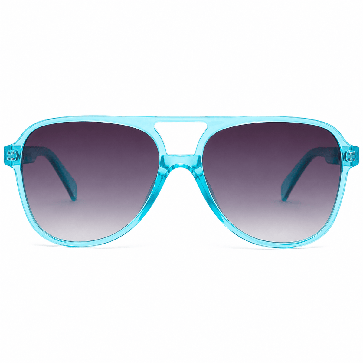Lunettes de Soleil Aviateur - Turquoise Translucide