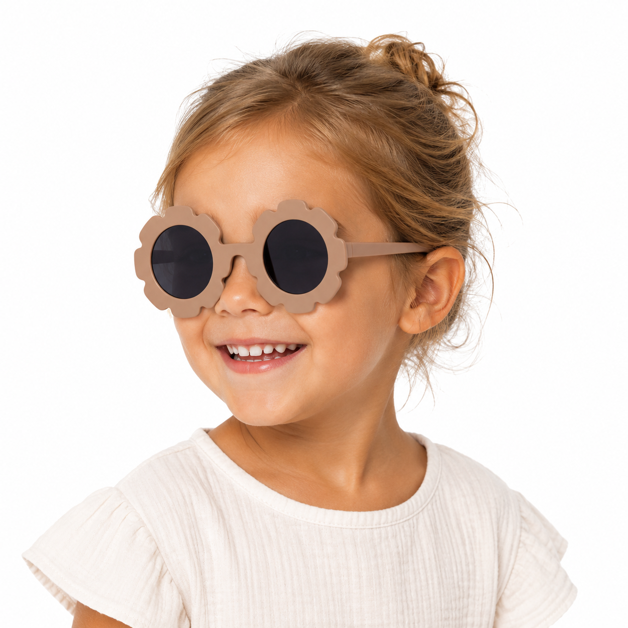 Lunettes de Soleil Enfant – Fleur Marron