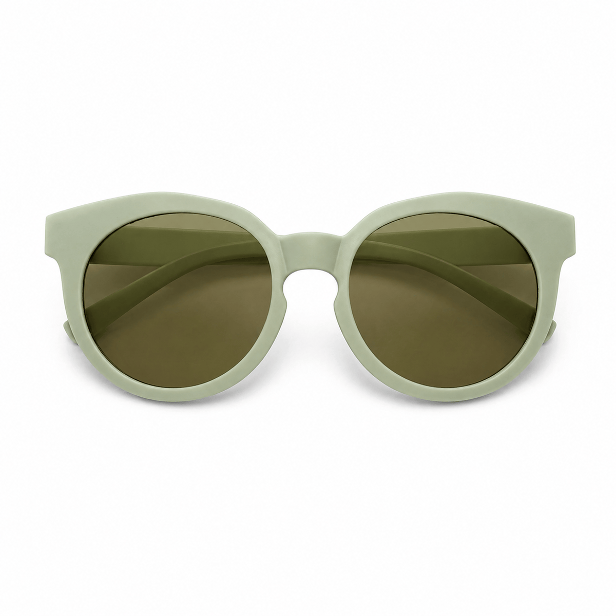 Lunettes de Soleil Rondes Enfant – Vert Sauge