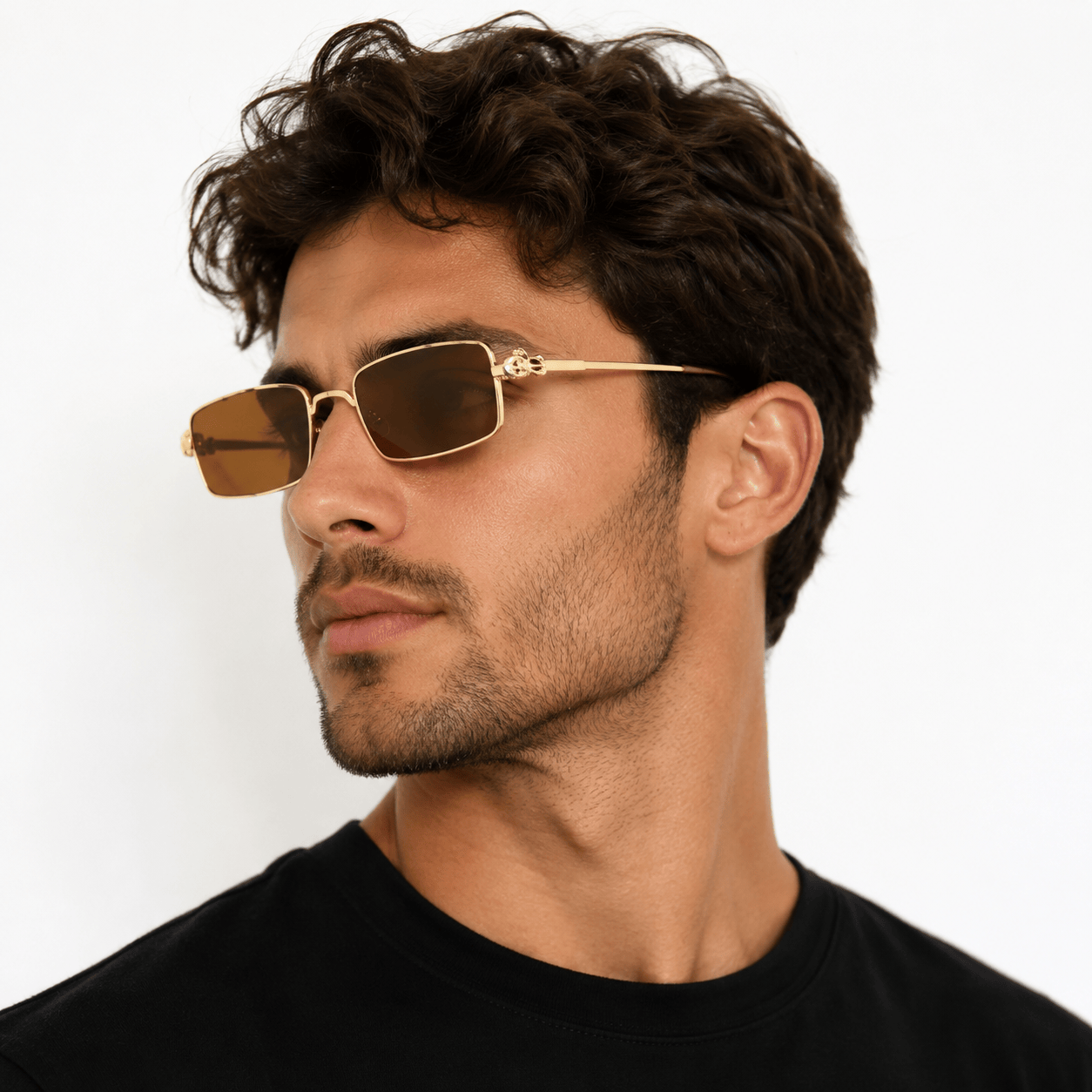 Lunettes de Soleil - Vision Rectangulaires Marron