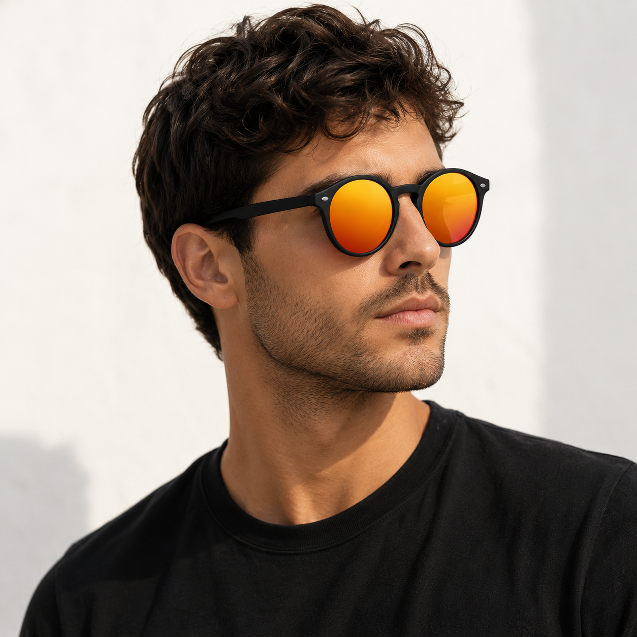 Lunettes de Soleil Polarisées - Rondes Oranges