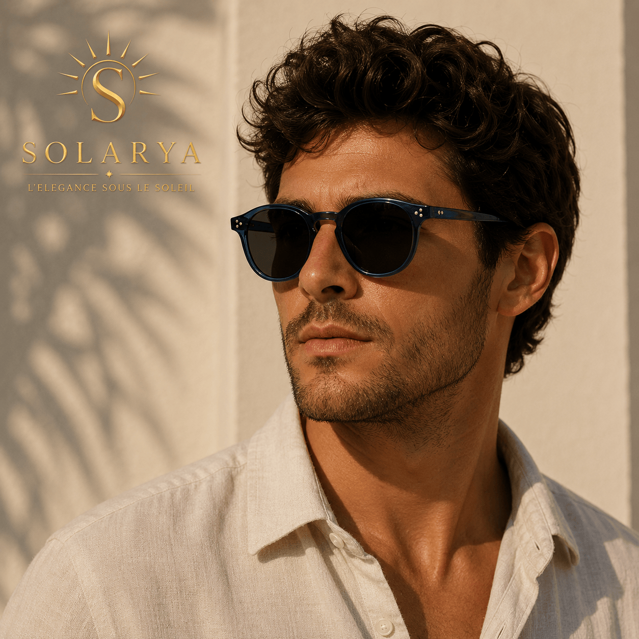 Lunettes de Soleil – Homme Rondes Bleues
