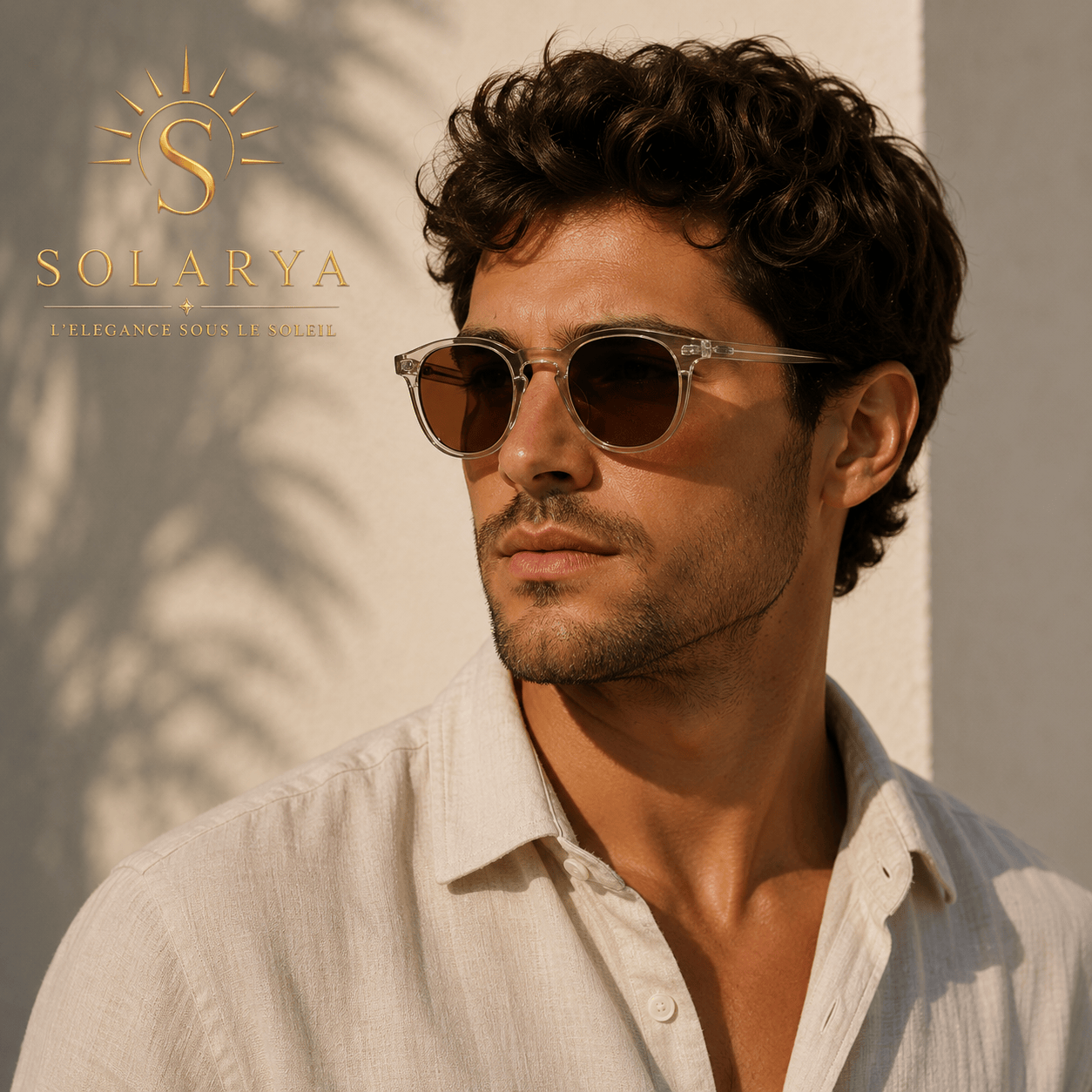 Lunettes de Soleil – Homme Rondes Marrons