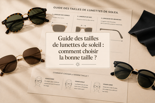 Guide des tailles de lunettes de soleil : comment choisir la bonne taille ?