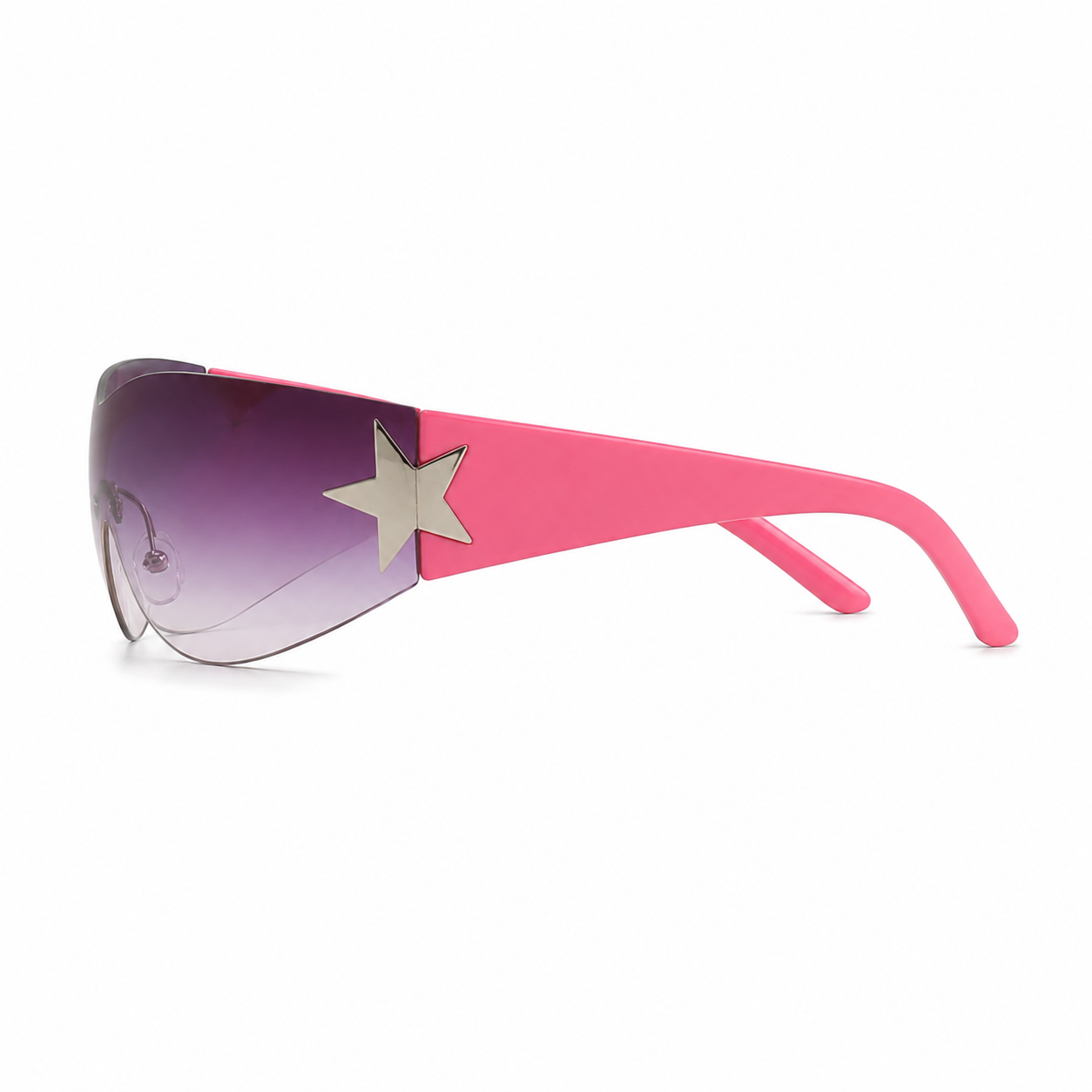 Lunettes de Soleil Futuristes -  Étoile Rose