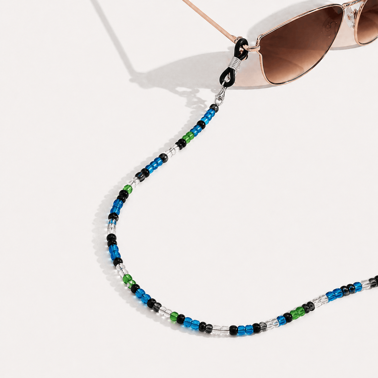Chaîne de Lunettes - Perles Bleues