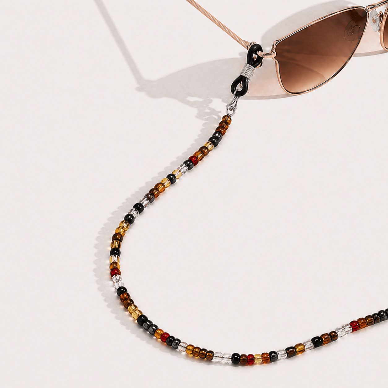 Chaîne de Lunettes - Perles Marrons