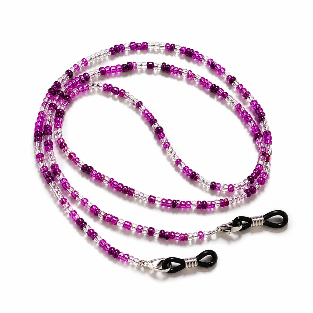 Chaîne de Lunettes - Perles Violettes