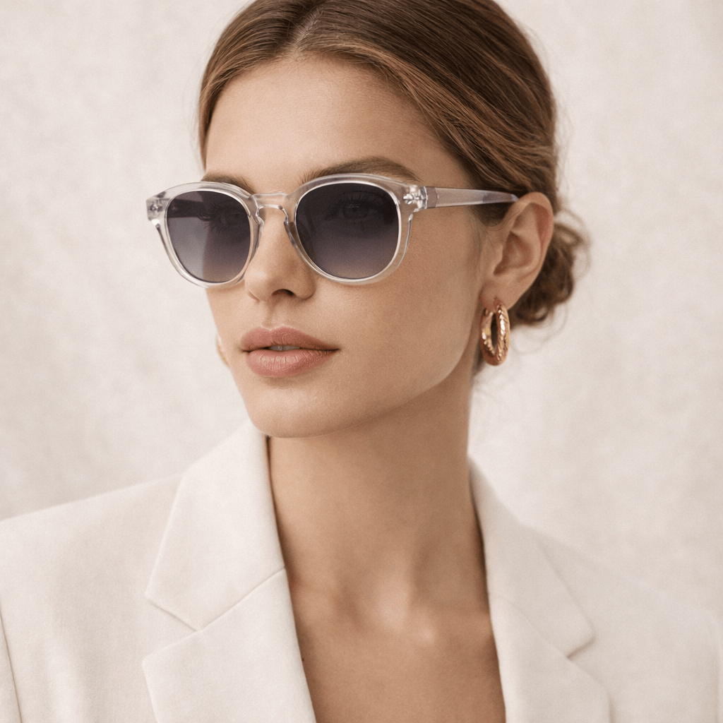 Lunettes de Soleil - Rondes Transparentes