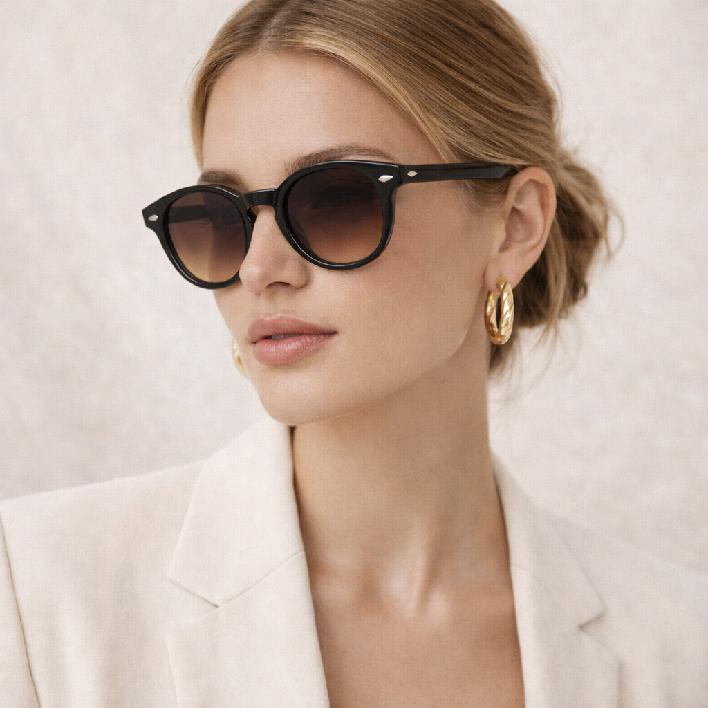 Lunettes de Soleil - Rondes Marrons