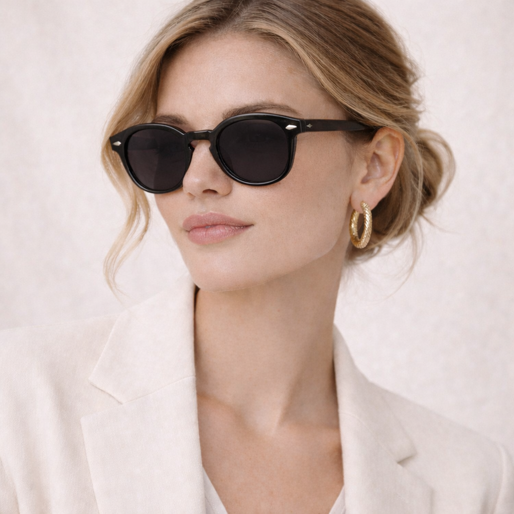 Lunettes de Soleil - Rondes Noires