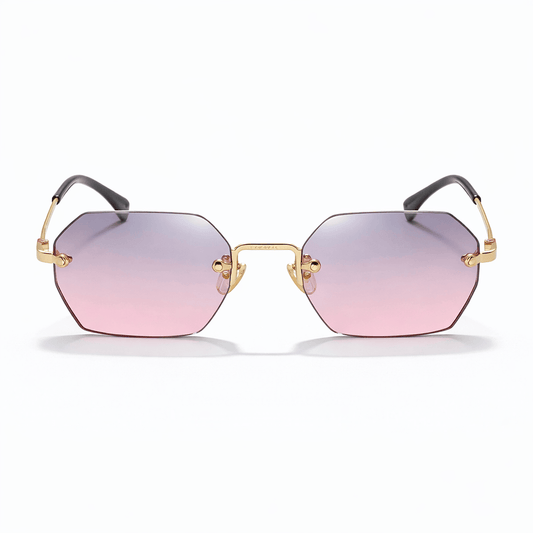 Lunettes de Soleil - Rectangulaires Roses Grises