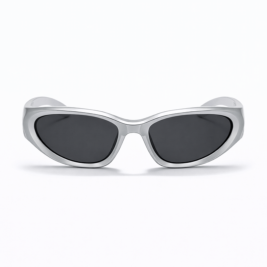 Lunettes de Soleil - Futuristes Noires & Argentées