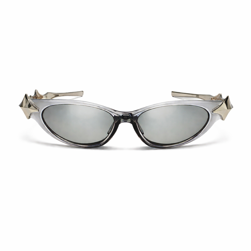 Lunettes de Soleil - Futuristes Spatiales Argentées