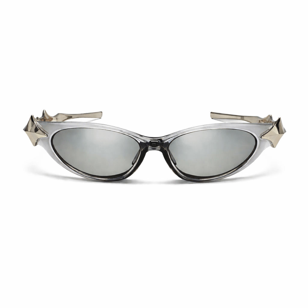 Lunettes de Soleil - Futuristes Spatiales Argentées