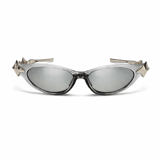Lunettes de Soleil - Futuristes Spatiales Argentées