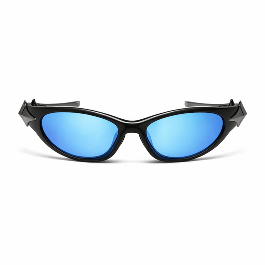 Lunettes de Soleil – Futuristes Spatiales Bleues