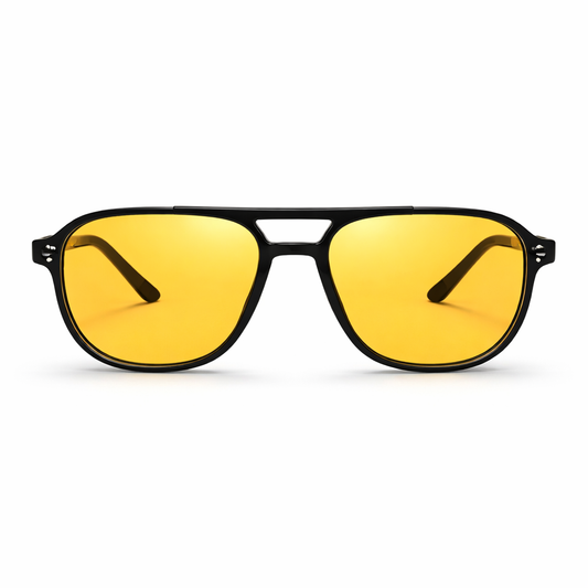 Lunettes de Soleil - Aviateur Jaunes