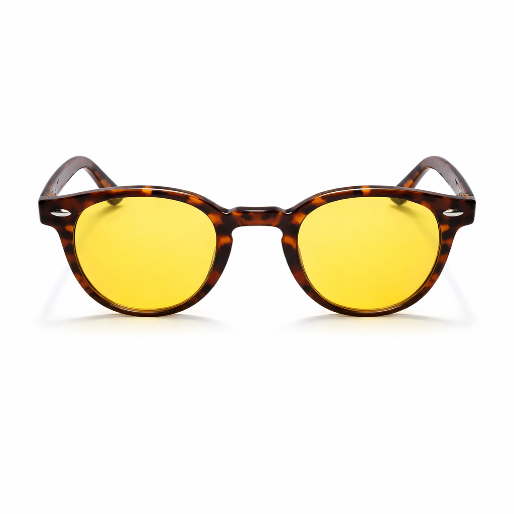 Lunettes de Soleil - Rondes Jaunes