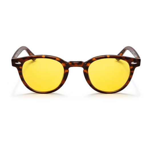 Lunettes de Soleil - Rondes Jaunes