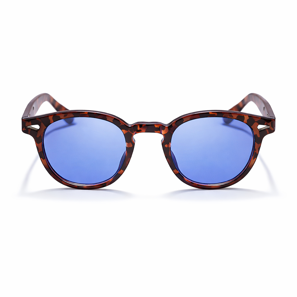Lunettes de Soleil - Rondes Bleues