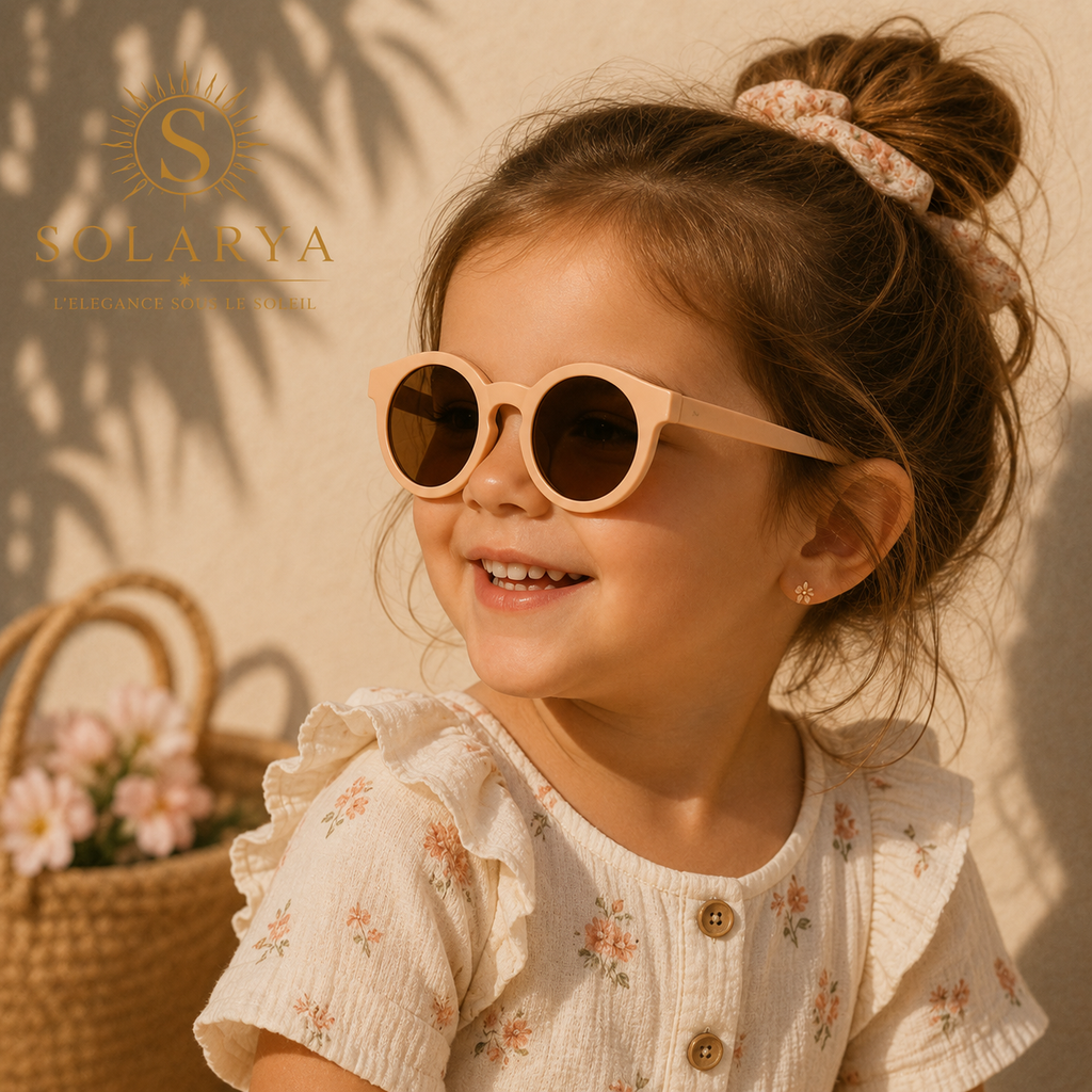Lunettes de Soleil - Enfant Rondes Roses