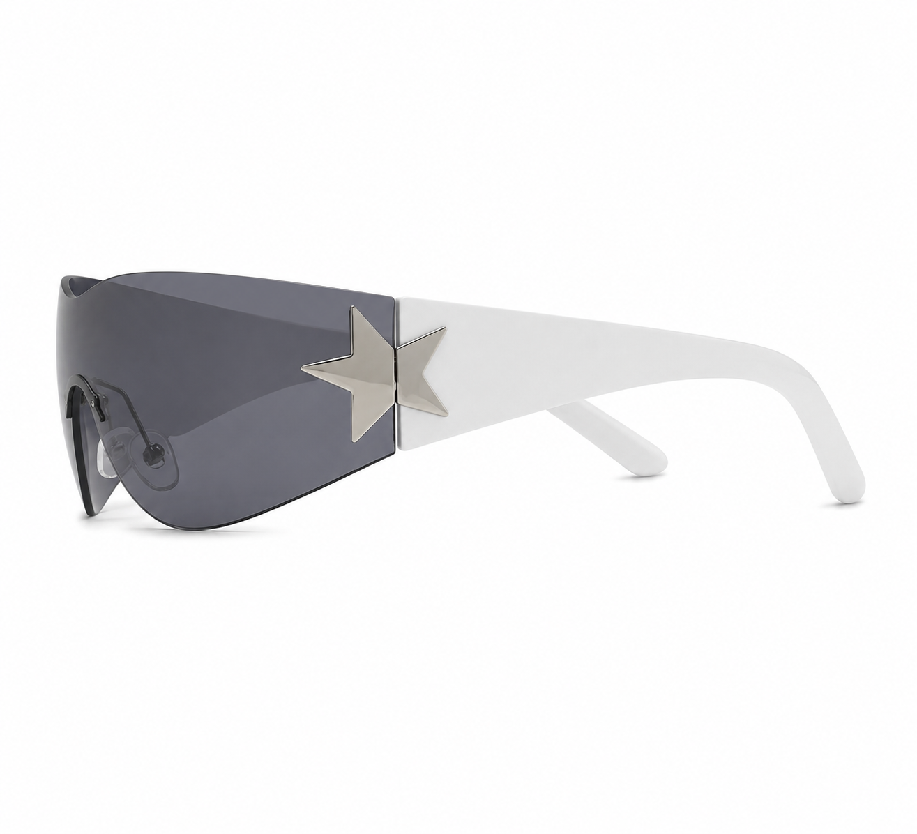 Lunettes de Soleil Futuristes -  Étoile Blanche