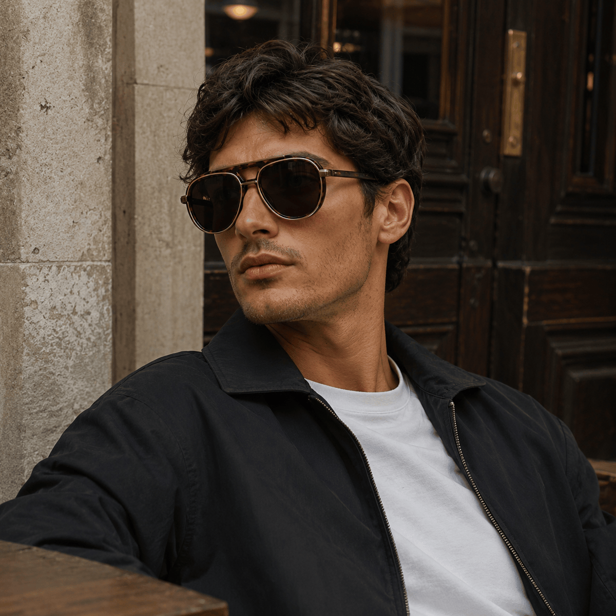 Lunettes de Soleil Aviateur – Écaille Tortoise Marron