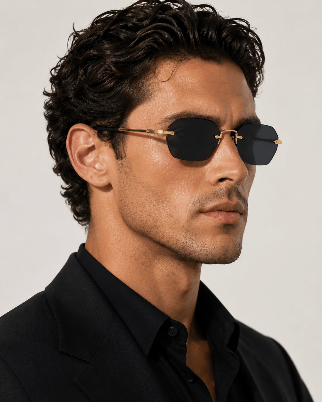 Lunettes de Soleil - Rectangulaires Noires