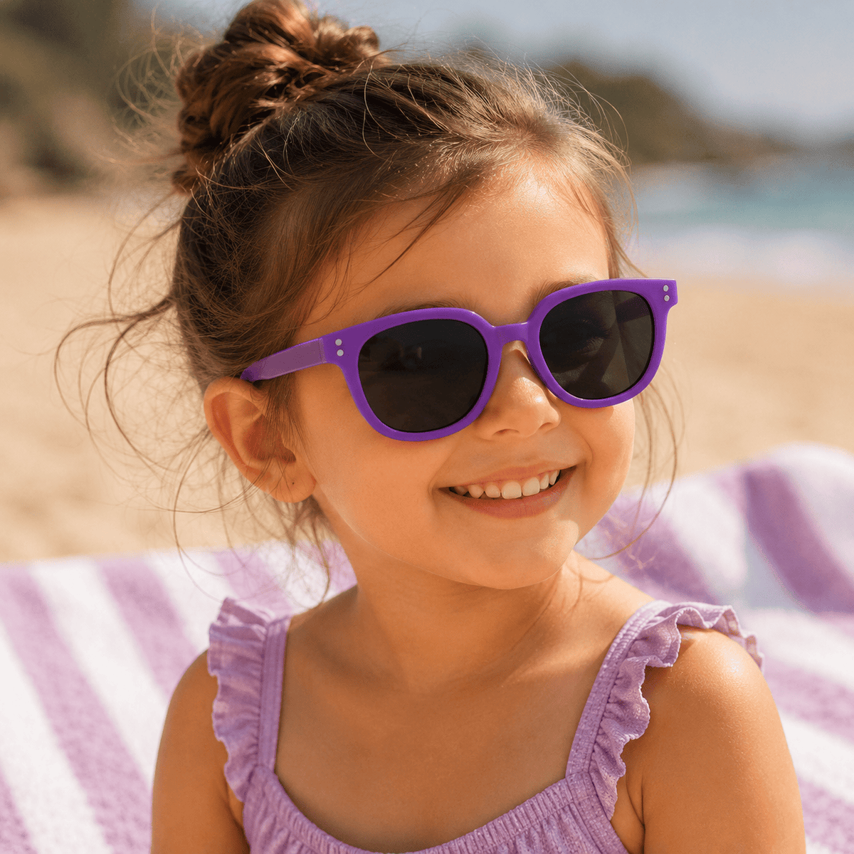 Lunettes de Soleil Enfants - Carrées Violettes