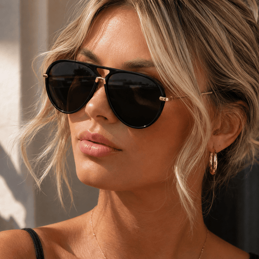 Lunettes de Soleil Aviateur - Soléna Noir