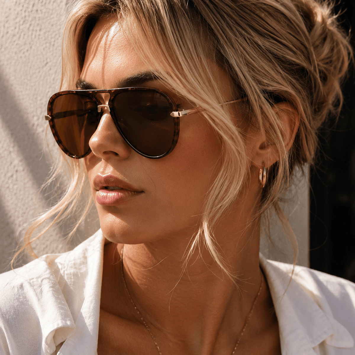 Lunettes de Soleil Aviateur - Soléna Écaille