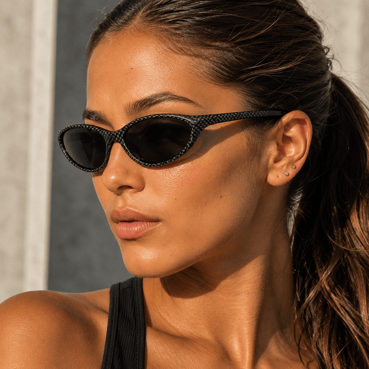 Lunettes de Sport - Cyclisme Ovales Noires