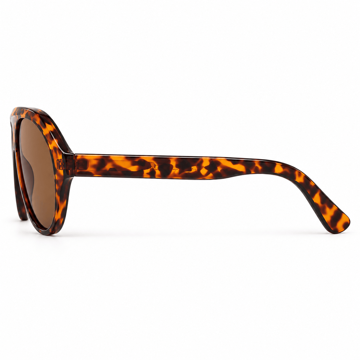 Lunettes de Soleil Aviateur - Oversize Écaille Brune