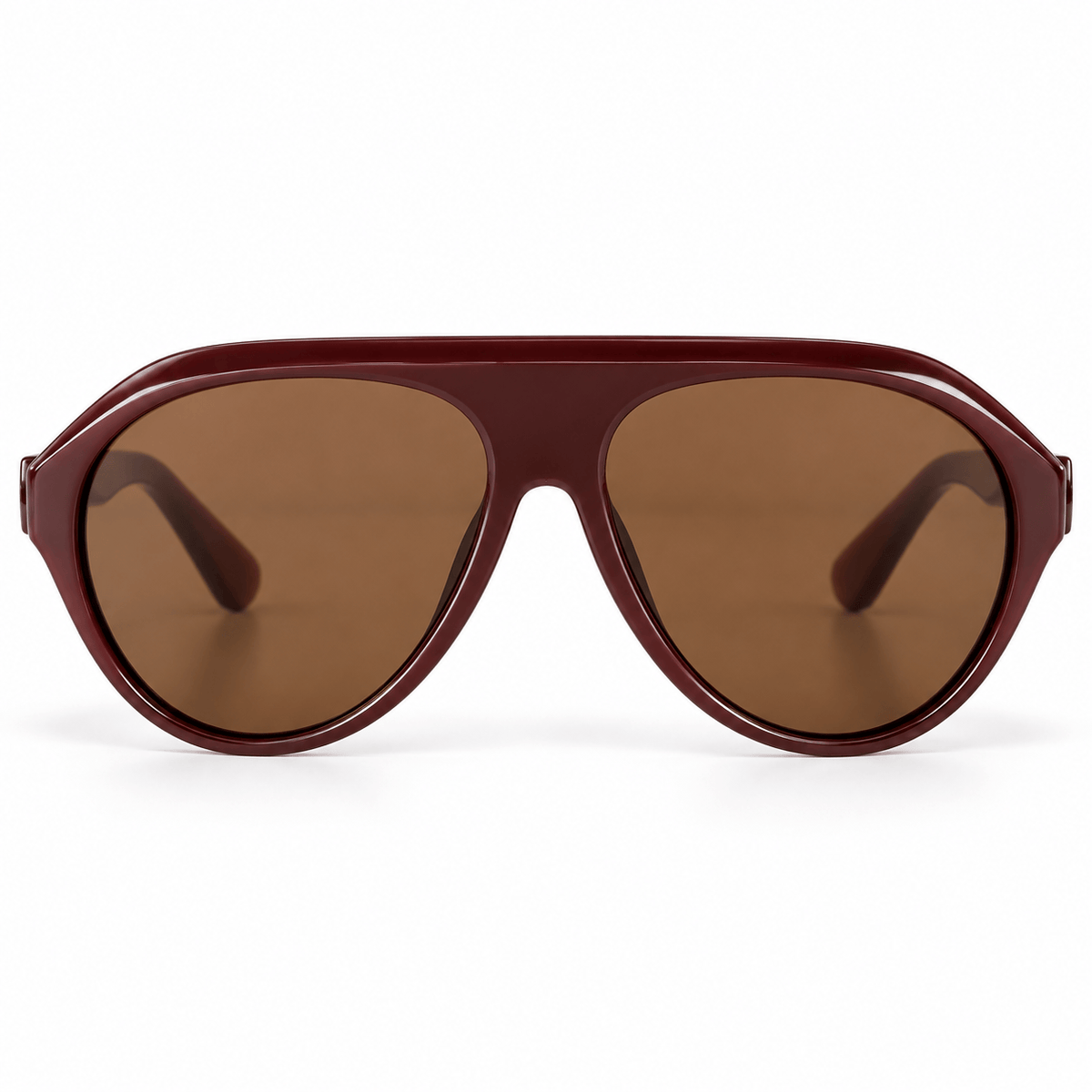 Lunettes de Soleil Aviateur - Oversize Bordeaux