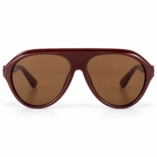 Lunettes de Soleil Aviateur - Oversize Bordeaux