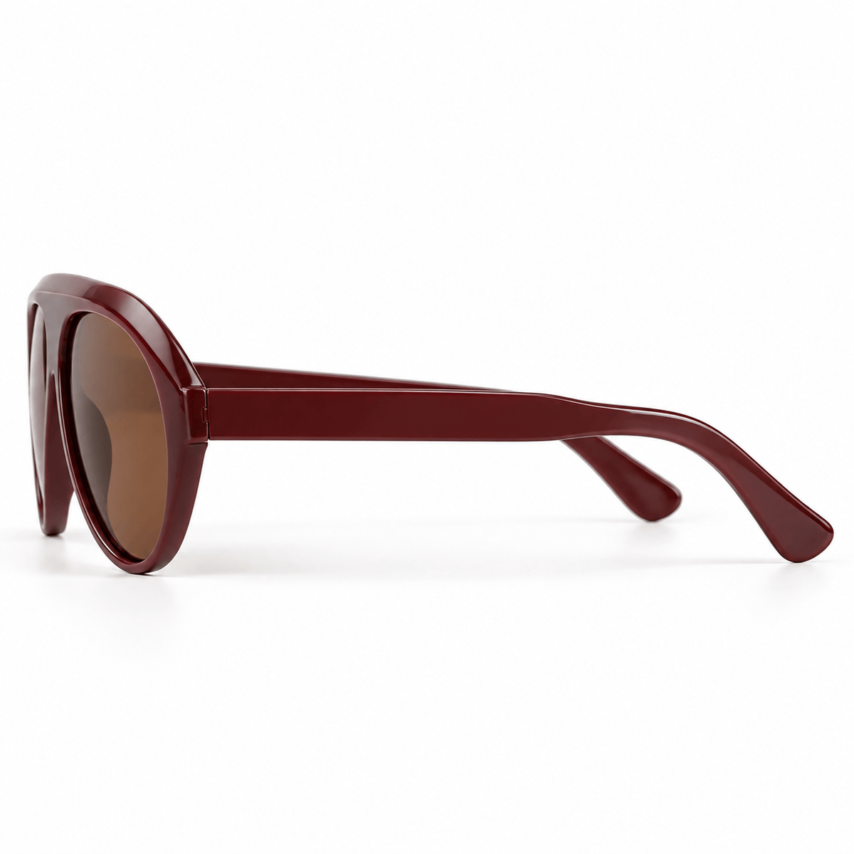 Lunettes de Soleil Aviateur - Oversize Bordeaux