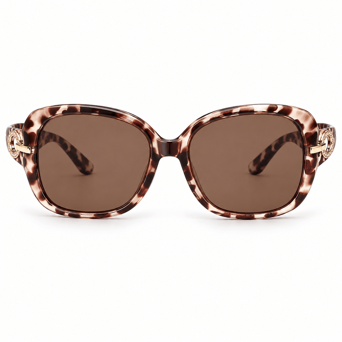 Lunettes de Soleil Oversize - Léopard Caramel