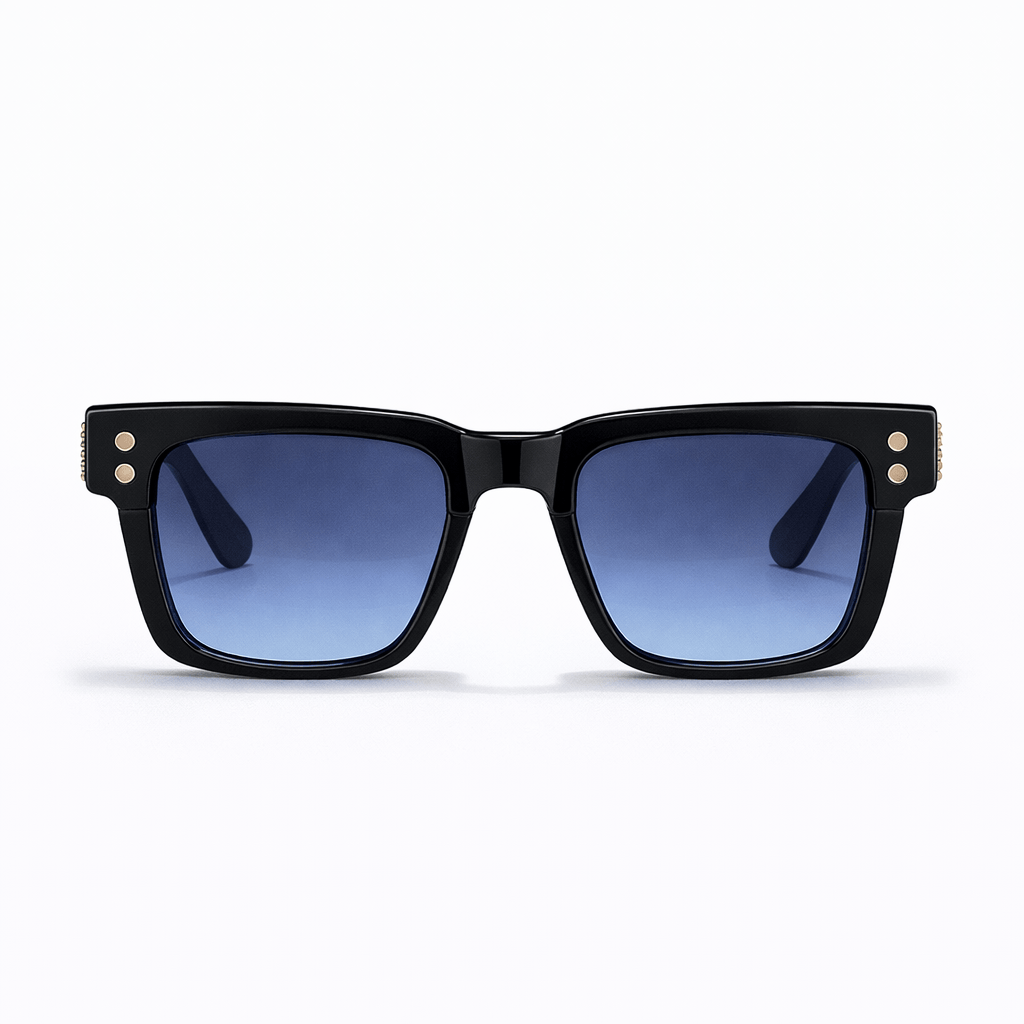 Lunettes de Soleil - Carrées Bleues