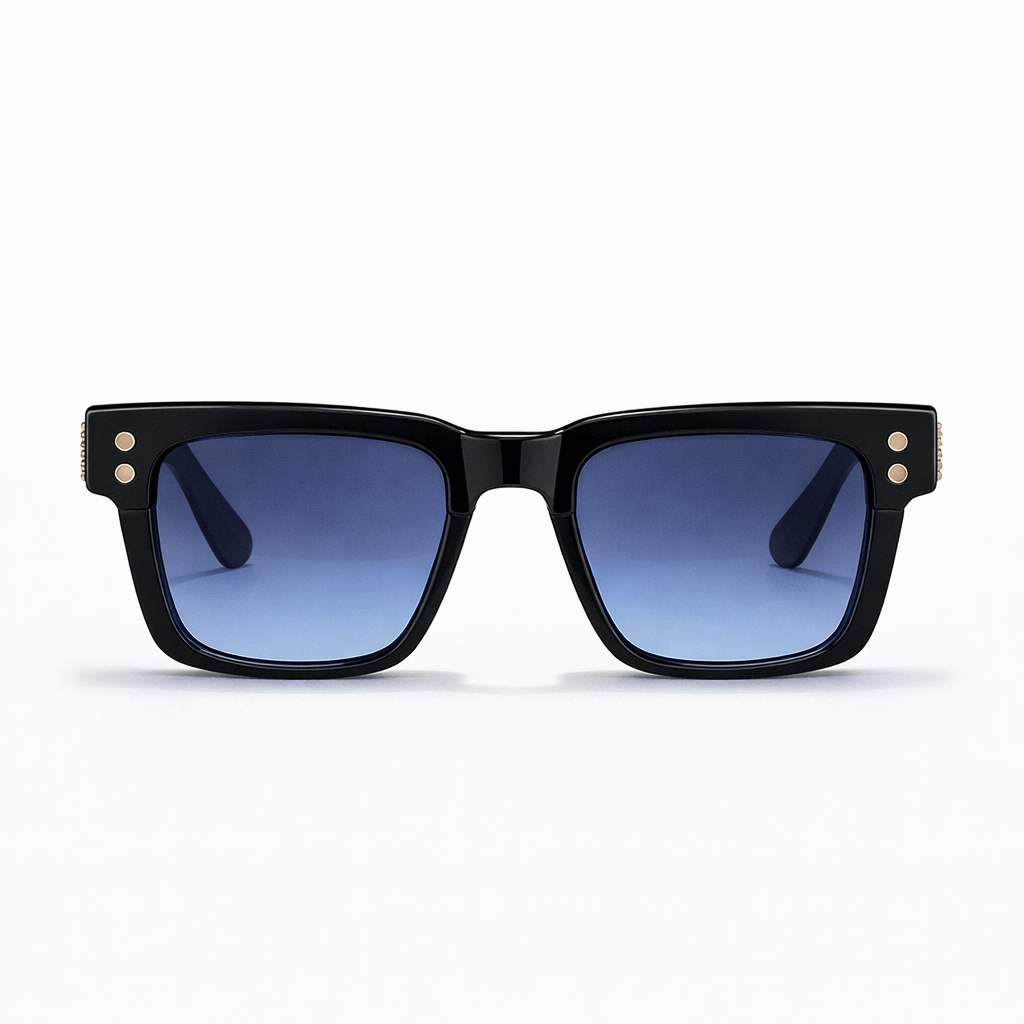 Lunettes de Soleil - Carrées Bleues
