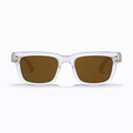 Lunettes de Soleil - Carrées Transparentes Verres Marron