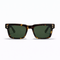 Lunettes de Soleil - Carrées Écaille Vertes